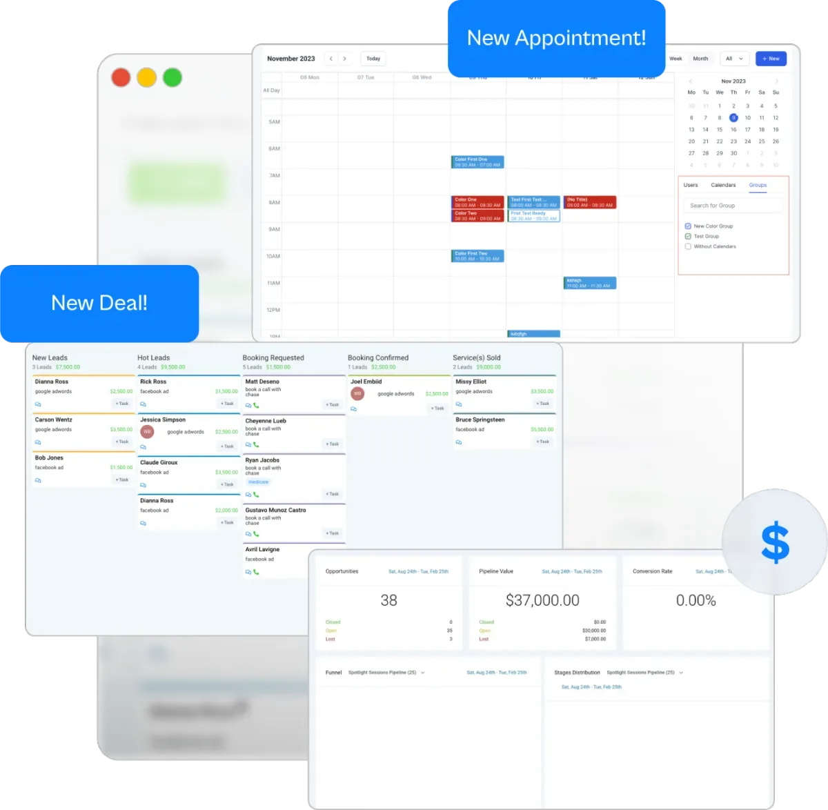 Calendar booking with reminders