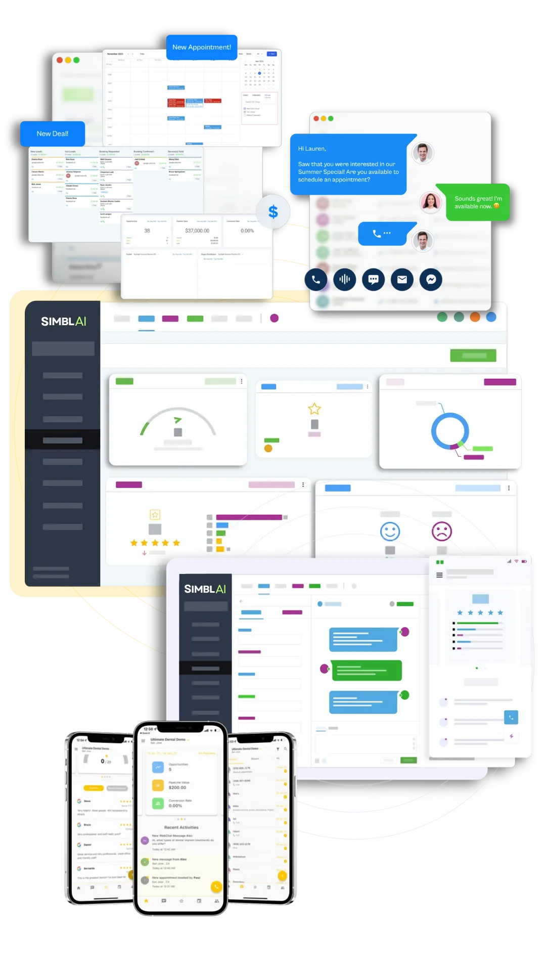 SIMBLAI dashboard on mobile