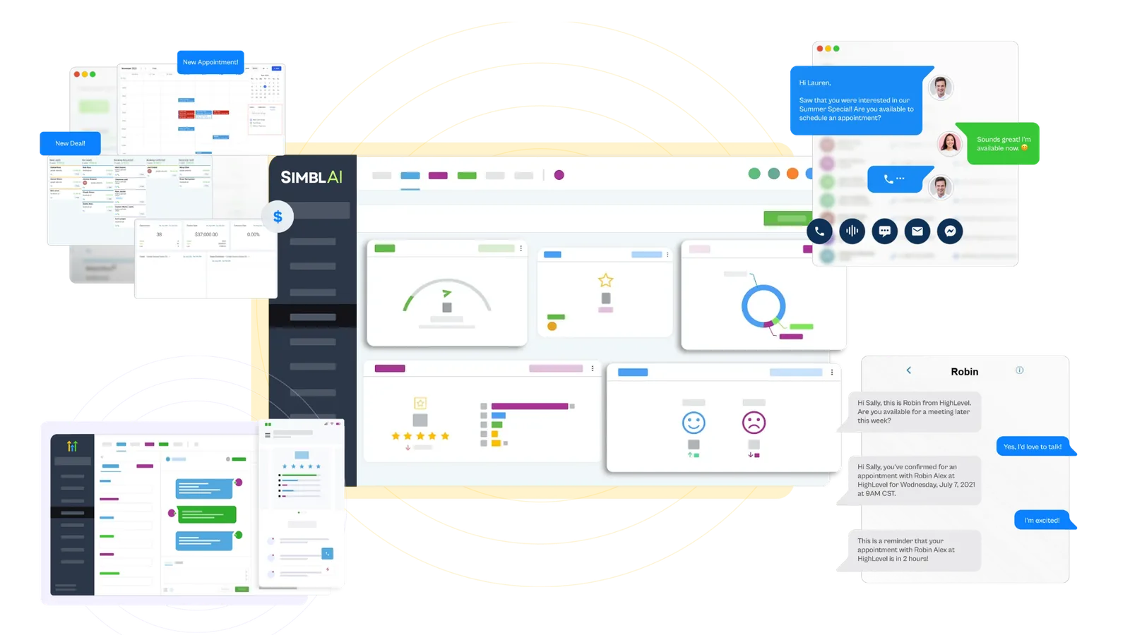SIMBLAI Website Builder interface